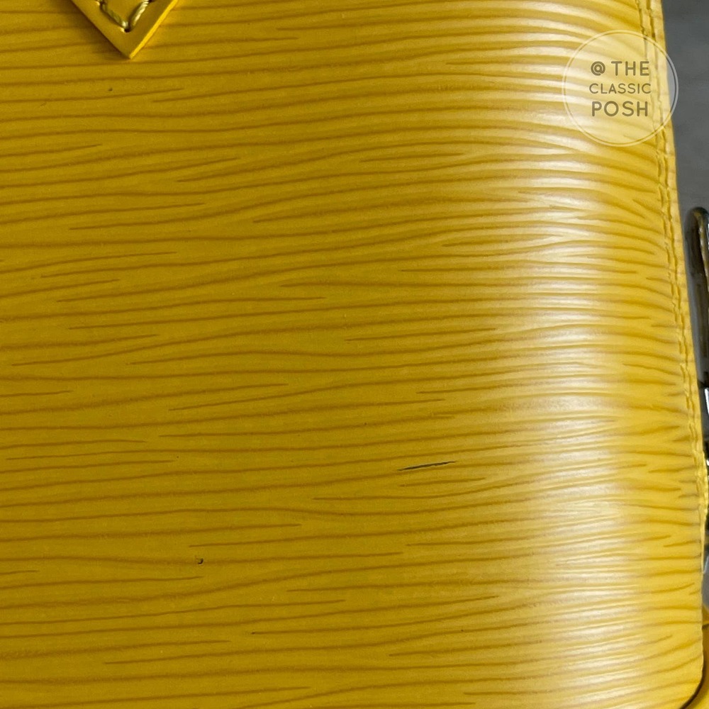 ❌SOLD❌Louis Vuitton BB Alma EPI Citron Yellow Leather Crossbody Bag - Picture 7 of 15